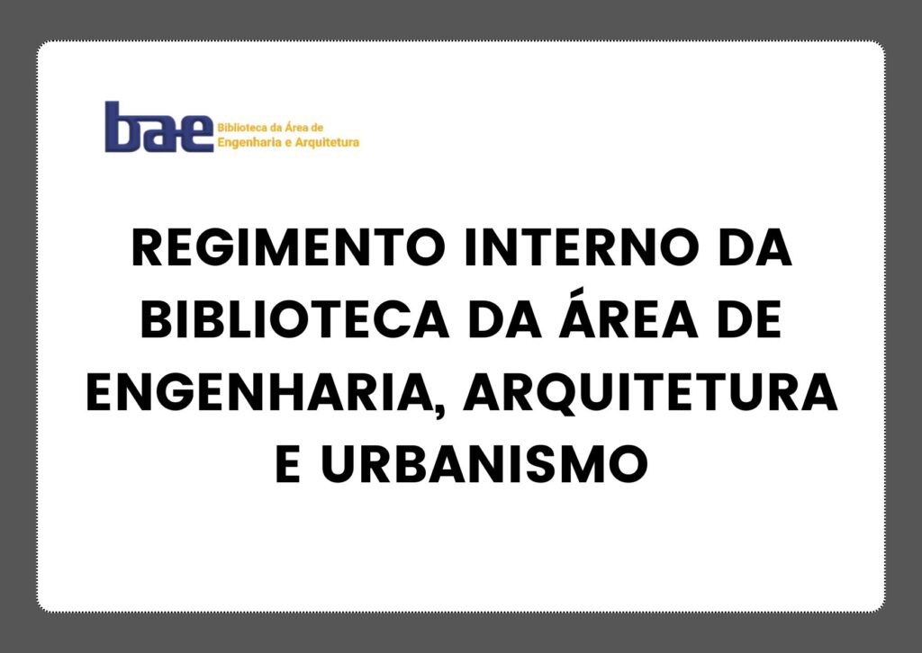 Regimento interno BAE